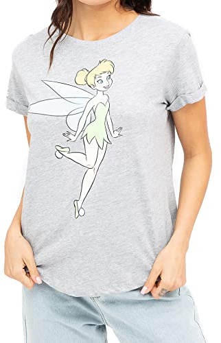 Cotton Soul Tinkerbell Disney Tinkerbell Sketch Damen T-Shirt, grey heather, M