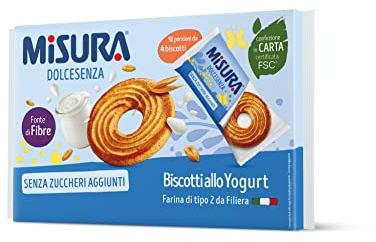 Misura Dolcesenza Biscotti allo Yogurt, Senza Zuccheri Aggiunti, Confezione da 400 grammi