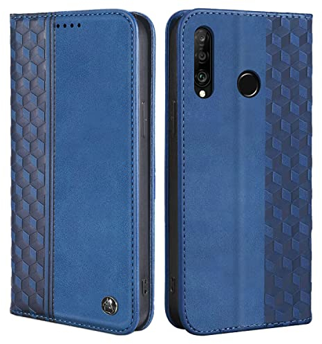 CXTcase Schutzhülle für Huawei P30 Lite, Schutzhülle aus PU-Leder, Magnetverschluss, Flip Case für Huawei P30 Lite, Blau