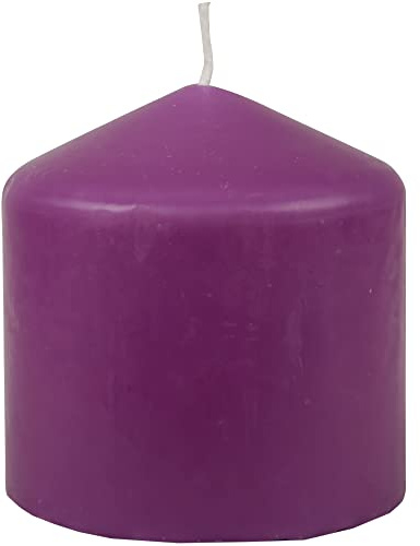 HS Candle Wachskerzen Stumpenkerzen Ø8cm x 8cm (Dunkelgrün) - Lange Brenndauer - Hergestellt in EU - Kerzen Blockkerzen - Wachs Stumpen