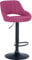 CLP Barhocker Milet I Stoff-Bezug I Drehbarer Barstuhl, Farbe:lila, Gestell Farbe:schwarz