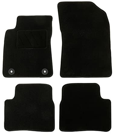 DBS - Autofußmatten - Maßgeschneidert für C3 - Mit Befestigungsclips - Antirutschmatten - 4 Stück