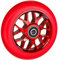 Fantic26 Spy7 Stunt Scooter Rolle I Trick I Tret I Kinder I Roller I Wheel I 110mm I ABEC 11 I Schnell I Leise I Freestyle (Rot/Pu Rot)