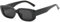 WDZAYXC Vintage rechteckige Sonnenbrille für Damen und Herren, modische Retro-Brille mit quadratischem Rahmen, Brille mit UV400-Schutz(schwarz)