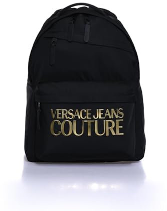 Versace Jeans Couture Rucksack für Herren, Marke Versace Jeans Couture, Modell Iconic Logo 74YA4B90ZS394, aus Kunstleder., gold, Taglia unica