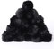 Miupoo Kunstfell Pompon,Fake Fur Pom Pom DIY mit Gummiband für Strickmütze Schals Tasche Schlüsselbund Zubehör, Winter Fellbommel 20 Stück,Rosa,3 Zoll (8 cm).