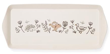 Cooksmart British Designed Small Serving Tray | Dinner Tray For Multiple Uses Around The Home | Trays For Food Serving Or Drinks Serving - Country Animals
