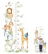 Forhome Messlatte für Kinder, Wandtattoo Kinderzimmer, Kinder Höhe Diagramm Wandsticker, Waldtiere Wandaufkleber, messlatte kind wandtattoo, Kinderzimmer Deko für Jungen und Mädchen, 50-150cm