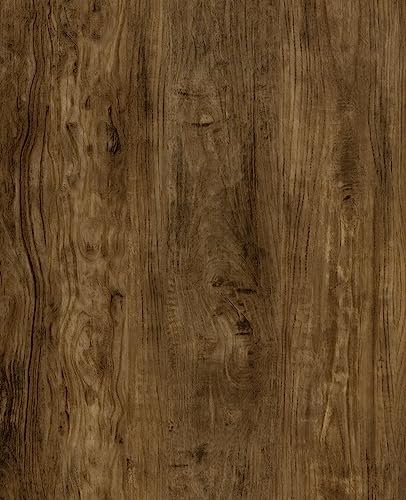 Abyssaly Klebefolie Möbel Holzoptik, Möbelfolie Selbstklebend Folie, Dekorfolie Holzmaserung Tapete, Vintage Braun Möbelaufkleber für Möbel Küche Küchenschrank Wand 40cmX1000cm