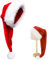 Lang Weihnachtsmütze für Kinder,Rot Santa Mütze mit Plüsch Rand Bequemes Dicker Klassischer nikolaus mütze aus Samt Weihnachtsmann-Kostümzubehör für festliche Partys im neuen Jahr Weihnachten
