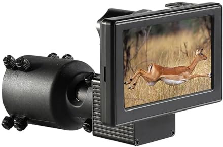 SUZLAZYR Digital Night Vision Scope HD 1080P 4.3 Inch Display Night Vision Monocular Camera with 5w 850nm Infrared Illuminator for 35-46mm Eyepiece Scopes