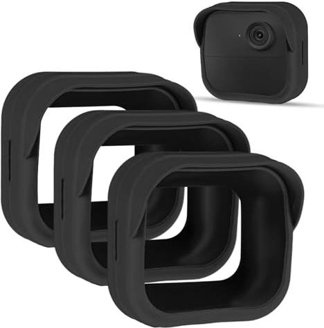 3pcs Silicone Case for All-New Blink Outdoor 4 (4th Gen), Camera Covers Weatherproof Camera Protective Skin Cover Camera Accessories for All-New Blink Outdoor 4 Smart Security Camera(Black)