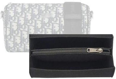 LinerLink Taschen-Organizer für Dior Roller, Kuriertasche, handgefertigter Tascheneinsatz, 2 mm Filztascheneinsatz, Damen-Handtaschenformer (Stil A, Schwarz, klein)
