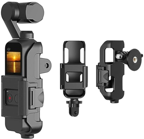 Soporte 3 en 1 para DJI Osmo Pocket 2/1, soporte de trípode Marco de protección para cámara DJI Osmo Pocket Conectar, Tripod Mount con adaptador de trípode y tornillo