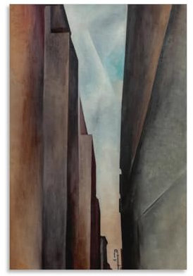 KOOHTAA Georgia O'Keeffe A Street Art Poster zum Aufhängen, Bild, Poster, Gemälde, Leinwand, Wandkunst, Wohnzimmer, Poster, Gemälde, 60 x 90 cm