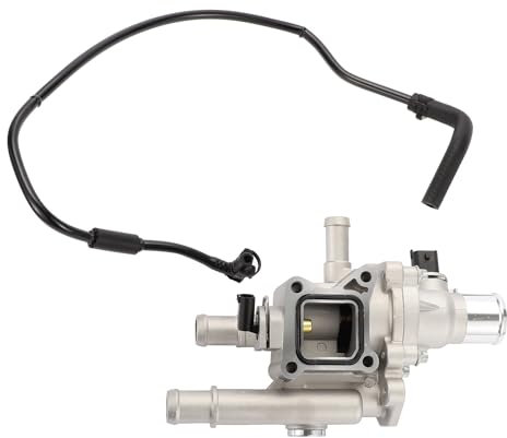A ABSOPRO Termostato Auto N. 25192228 Assemblea del Corpo Termostato del Liquido di Raffreddamento del Motore per Chevy Sonic 1.8L 2012-2018 Lega di Alluminio Tono Argento Resistente