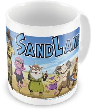 Grupo Erik: Tazza Sand Land | Tazza anime manga da colazione in ceramica, 350 ml, ideale come tazza anime giapponesi, Sand Land Gadget