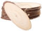 FUNSUEI Lot de 10 Tranches de Bois Ovale 30 cm, Disques Ovales en Bois Naturel, décoratifs, pour travaux manuels, bricolage