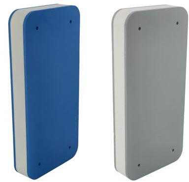Plattenfender Kissenfender Flachfender Fender flach, Rammschutz, UV-beständig, hervorragender Schutz, schwimmfähig, robust, elastisch, einfache Befestigung Größe + Farbe wählbar Größe 49x18 cm | Grau