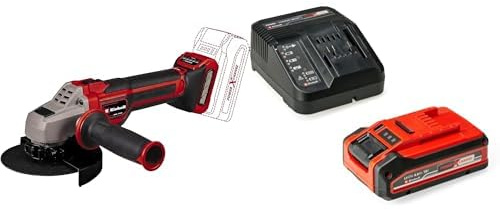 Einhell Professional Akku-Winkelschleifer TP-AG 18/125 CE Q Li Power X-Change (18 V, 900W, Ø 125mm, 33mm Schnitttiefe, Brushless, Konstantelektronik, ohne Trennscheibe, inkl. 4,0Ah Akku und Ladegerät)