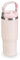 PaMeer Drinking Cup with Carry Handle -,Travel Cup for Hot/Cold Drinks Leakproof Travel Mug with Handle - Vacuum Insulated Reusable Tumbler with Flip Straw Beverages for On-The-Go Use (Pink)