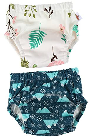 GARVALON 2St Babywindeln first trainingshose Babywindel aus Baumwolle unterhose babyhöschen Trainingshose für Kleinkinder -Slips Feuchtigkeitsableitendes One-Way-Gewebe