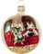 Saico Christbaumschmuck Glaskugel DREI Haselnüsse für Aschenbrödel - einseitiges Motiv - 8 cm