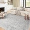 HUGEAR Vintage Blau Waschbarer Teppich Wohnzimmer 240x300cm Retro Rugs for Living Room Weich rutschfest Groß Tepich Kurzflor Schlafzimmer Carpet Living Room Bedroom Esszimmer Teppiche Büro