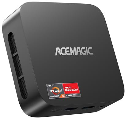 ACEMAGIC K1 Mini PC, AMD Ryzen 5 7430U (Äquivalent zu 5850U, 6C/12T, Bis zu 4.3Ghz),16GB DDR4 512GB M.2 SSD Windows 11 Pro Mini PC, Mini Computer with WiFi 6 | BT 5.2 | 4K Triple Display | Type-C