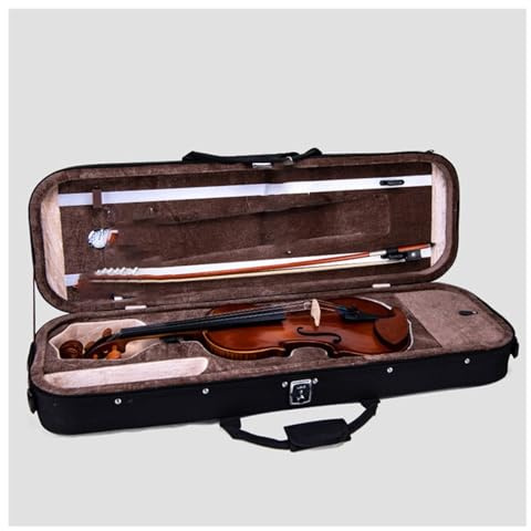 Violinkoffer Rucksack Violine Fall Violine Zubehör Leinwand Violine Quadratische Tasche Violine Tasche Leichter Rucksack Wasserdicht(Brown,3/4)