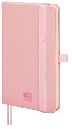 finocam Taccuino Nexo Copertina Rigida Dotted Rosa, Taccuino Piccolo con Fogli Microforati, Tasca e Portapenna, 72 Fogli, Ideale per Bullet Journal