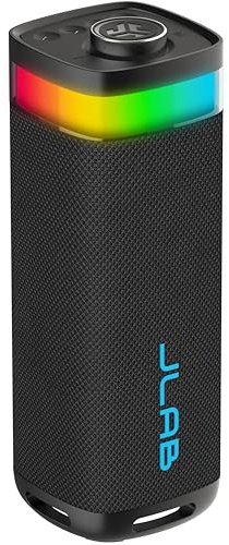 JLab JBuds Party Portable Bluetooth Speaker with 12H+ Playtime - 30W Wireless Outdoor Travel Speaker with RGB Lights & Lab Quality Sound, IP56 Water Resistant Speakers, Black