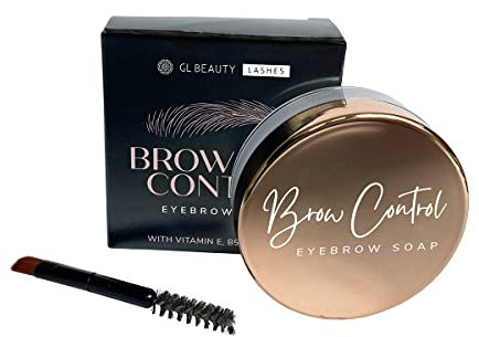 2er SET | transparente Augenbrauenseife 30 ml | Pinsel | starke Gel-Formel | einfache Anwendung | Augenbrauengel und Brush