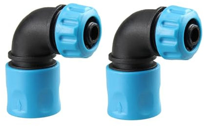 2PCS Garden Angled Hose Quick Connector Angle Adapter 1/2 Inch (12-13mm) 90 Degree Connection Prevent Kinking Twist Hose Carts Pressure Washers for Watering Car Washing Irrigation