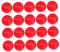Generic 20 Piezas Mini Placa roja Mini Juguetes de simulación de Cocina Accesorio de casa de muñecas Plato de casa de muñecas Platos de casa de muñecas Plato en Miniatura el plastico Rojo