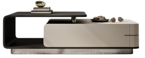 BASXDRFXZ Industrieller Stil Quadratischer Couchtisch Home Wohnzimmer Aufbewahrungsschublade Metall Lounge Niedriger Tisch