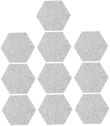 Polyester Akustikpaneele 10 Stück, Sechseckige für Büro | Schalldämmung und Schallabsorption, Leicht zu Schneiden und Formen, Wanddekoration für Gewerbliche Räume