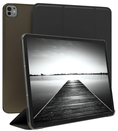 EAZY CASE - Schutzhülle für iPad Pro 13 (2025) Hülle 13 Zoll Smart Cover Tablet Case Smartcase zum Aufstellen Klapphülle mit Standfunktion Sleep Wake Up Funktion Tasche Kunstleder Etui Schwarz