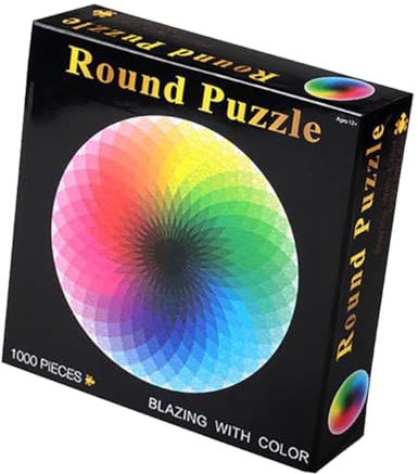 Homoyoyo 1000 Stück Rundes Puzzle Buntes Lernspielzeug Strapazierfähiges Material Geschenk für Erwachsene