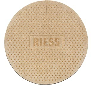 Riess, 4951-000, Topflappen aus Leder, AROMAPOTS, Truehomeware, Classic, Durchmesser 18.3 cm, Velourspalt-Leder mit hitzebeständigen Anti-Rutsch-Noppen, waschbar bei 40°C