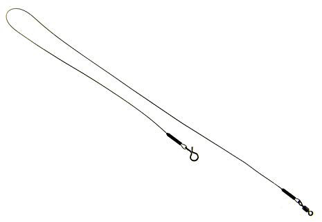 G.T.R High End Stahlvorfach 7x7 Vorfach mit Wirbel zum Raubfisch Angeln 9 kg - 35 cm - 2 Stück Jig