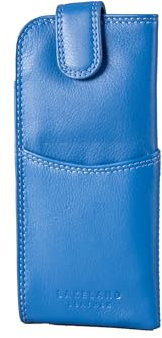 Real Leather Glasses Case in blue genuine leather spectacle pouch ladies mens