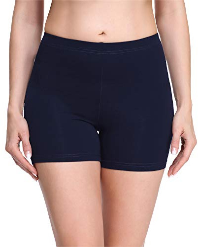 Merry Style Damen Shorts Radlerhose Unterhose Hotpants Kurze Hose Boxershorts aus Viskose MS10-283(Marineblau,XXL)