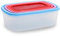 Quid Habitat Set 5 hermétiques rectangulaires, empilables et emboîtables, BPA Free, Plastique, Multicolore