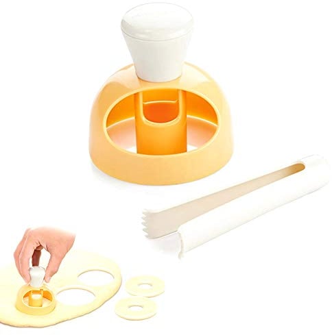 1PC Donut Cake Mould With Dipping Plier Diy Doughnut Cutter Biscuit Stamp Mould Desserts Cutter Doughnut Maker Mold Kitchen Baking Tool