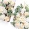 Ling's Moment Weiße Blumen Künstliche, Elfenbein & Creme Gefälschte Blumen Eukalyptus Grün Combo Box Set für DIY Hochzeit Brautstrauß, Tafelaufsätze, Wohnkultur, Blumenarrangement Dekor, etc.