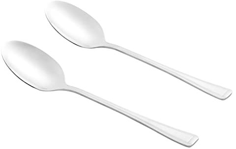 Salter BW09649 Buxton Servierlöffel-Set - 2 Stück Edelstahl Großer Löffel Mit Langem Griff, Buffet Esslöffel, Koch-Servierset Für Küche, Esszimmer, Servieren Pasta, Salate, Spülmaschinenfest