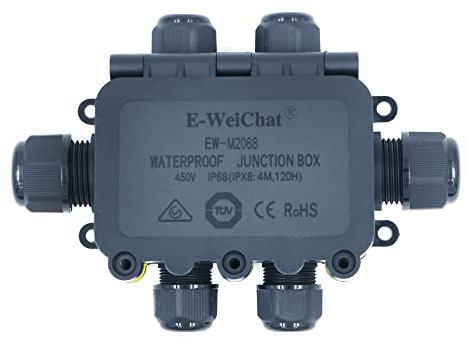 ZONADAH 6 vie IP68 Connettore per cavi elettrici impermeabili Scatola di giunzione 450V 32A Profondità 4M M20 5-9mm / M16 3.5-7mm Cablaggio per illuminazione da giardino per esterni