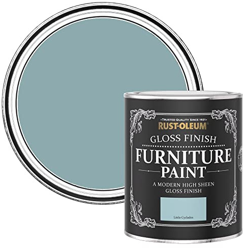 Rust-Oleum Blue Furniture & Skirting Board Paint in Gloss Finish - Little Cyclades 750ml