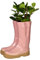 Dibor Herb Planter Wellington Boot Large Pink Flower Pot